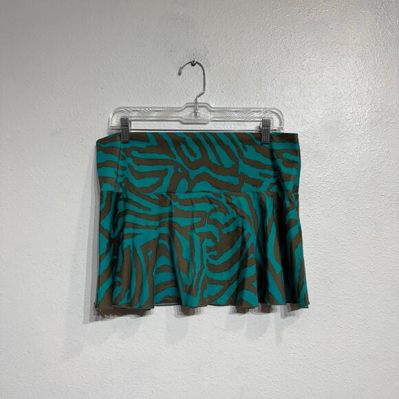 Victoria's Secret Blue Mini Swim Skirt Sz L - Picture 1 of 10